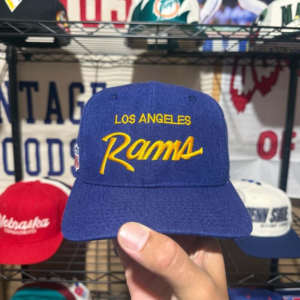 Vintage Sports Specialties Los Angeles Rams Script Snapback Hat